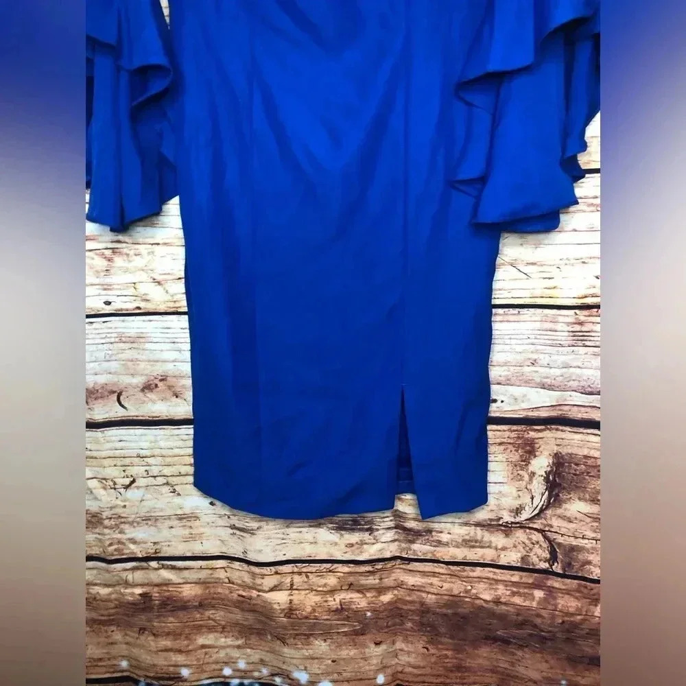 Royal Blue Ruffle Dress - Picture 11 of 12